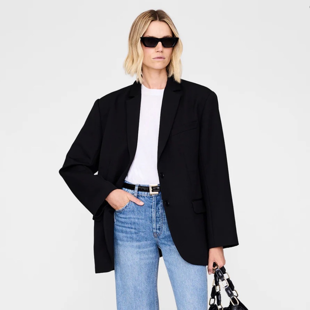 Anine Bing Quinn Blazer | Black | Size S